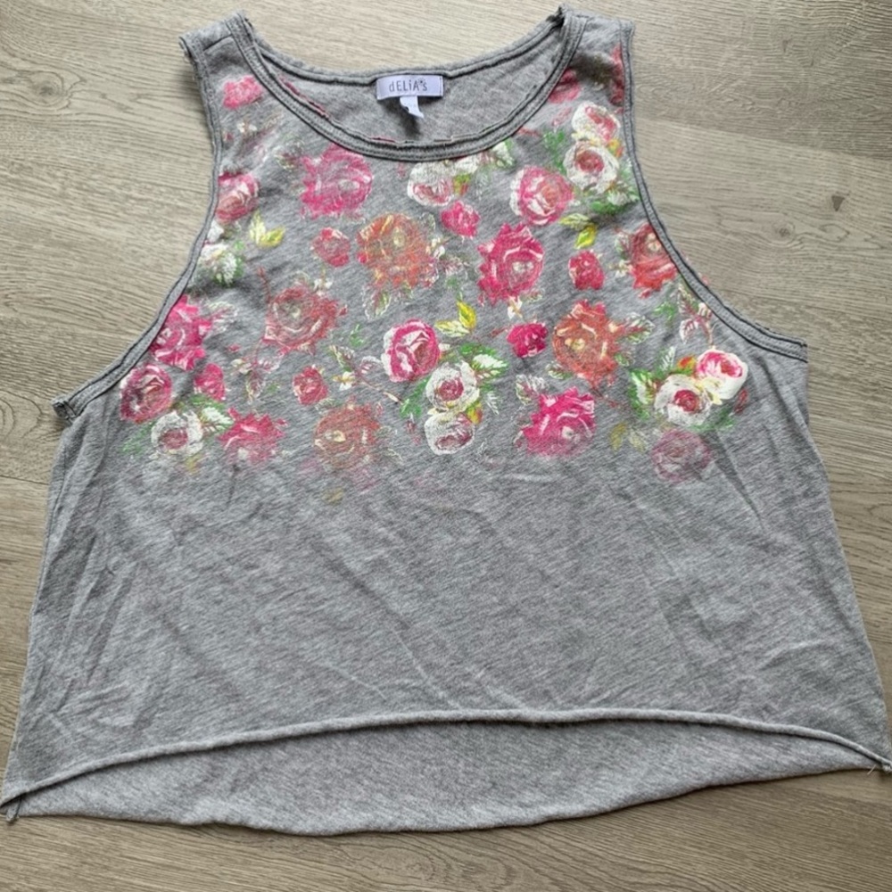 Delia's A-Line Cropped Vintage Swing Cropped Tank Jrs Large